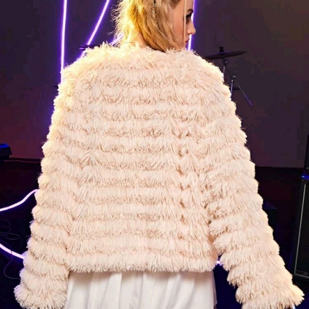 Plus Solid Teddy Jacket